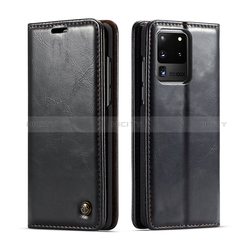 Custodia Portafoglio In Pelle Cover con Supporto C03S per Samsung Galaxy S20 Ultra 5G Nero