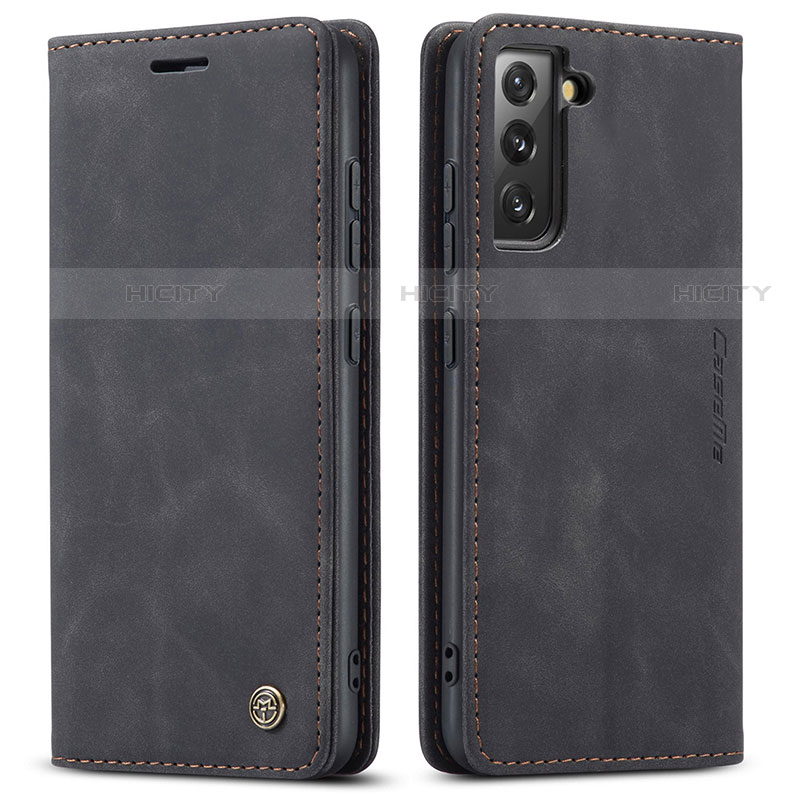 Custodia Portafoglio In Pelle Cover con Supporto C03S per Samsung Galaxy S21 5G Nero