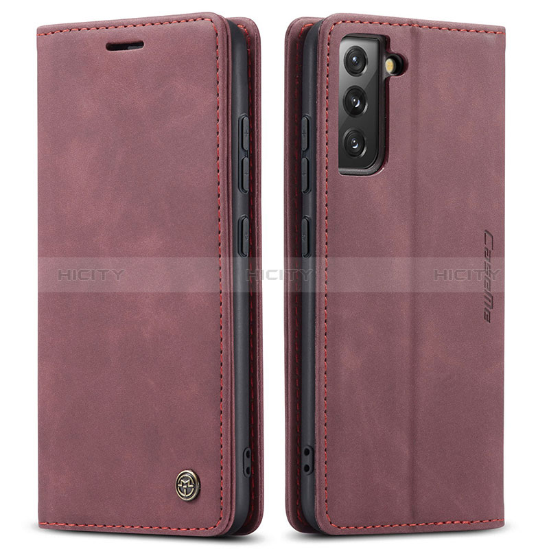 Custodia Portafoglio In Pelle Cover con Supporto C03S per Samsung Galaxy S24 Plus 5G Rosso Rosa