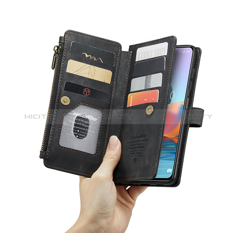 Custodia Portafoglio In Pelle Cover con Supporto C03S per Xiaomi Redmi Note 10 Pro Max