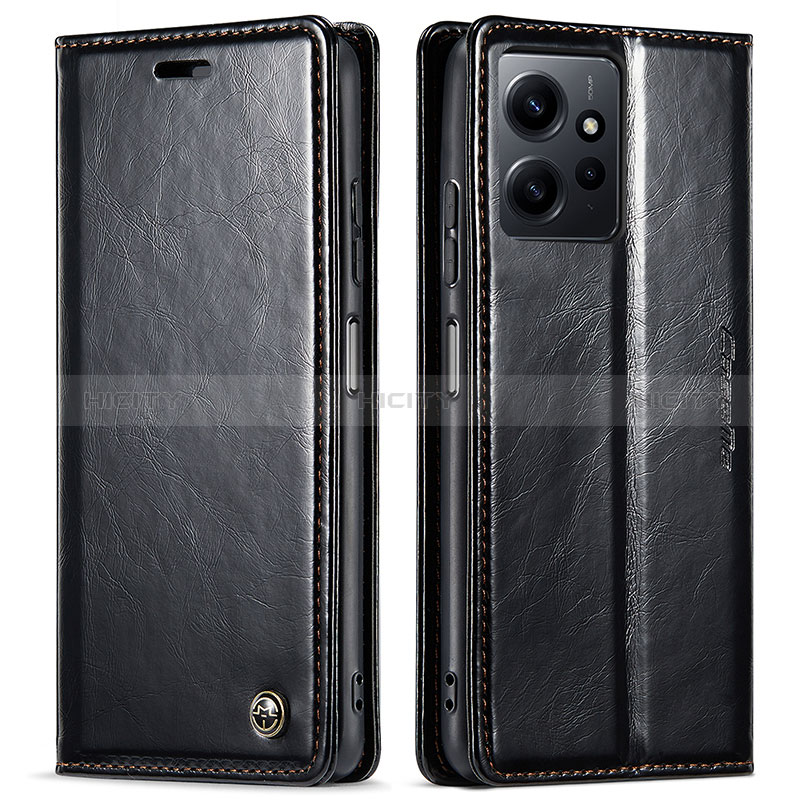 Custodia Portafoglio In Pelle Cover con Supporto C03S per Xiaomi Redmi Note 12 4G Nero