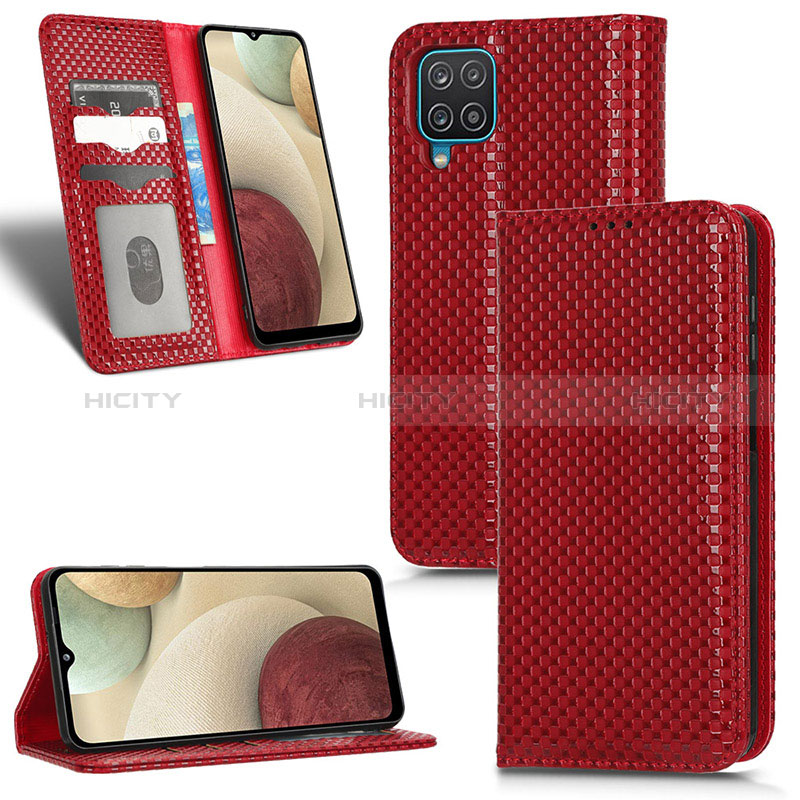 Custodia Portafoglio In Pelle Cover con Supporto C03X per Samsung Galaxy A12 Nacho