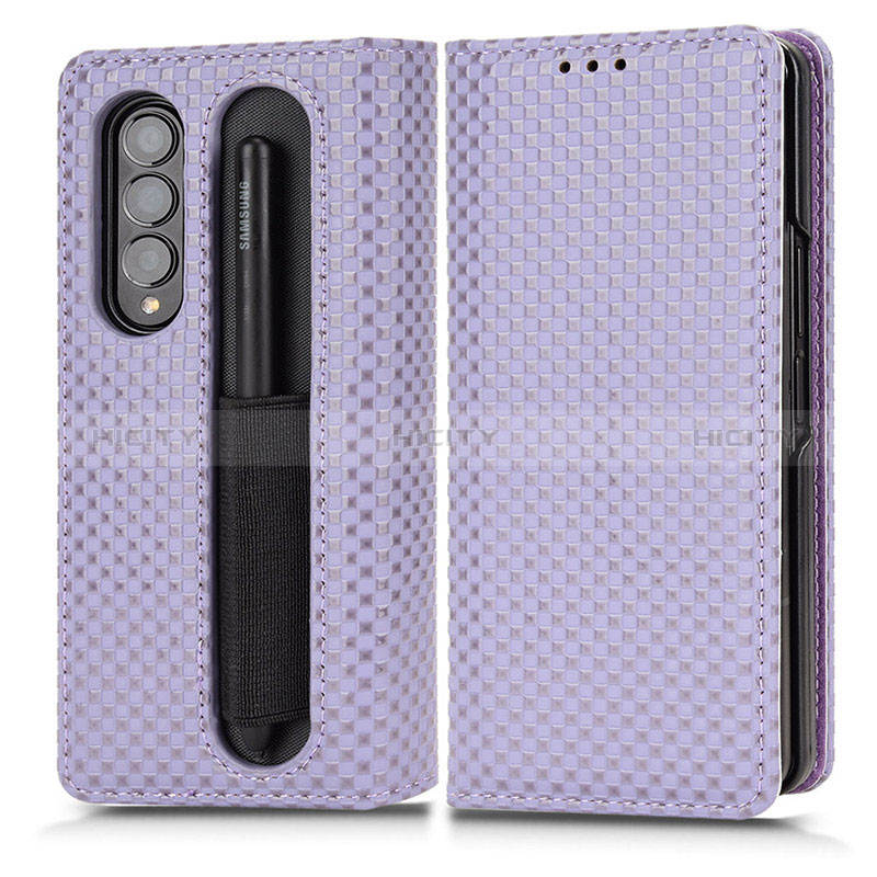 Custodia Portafoglio In Pelle Cover con Supporto C03X per Samsung Galaxy Z Fold3 5G