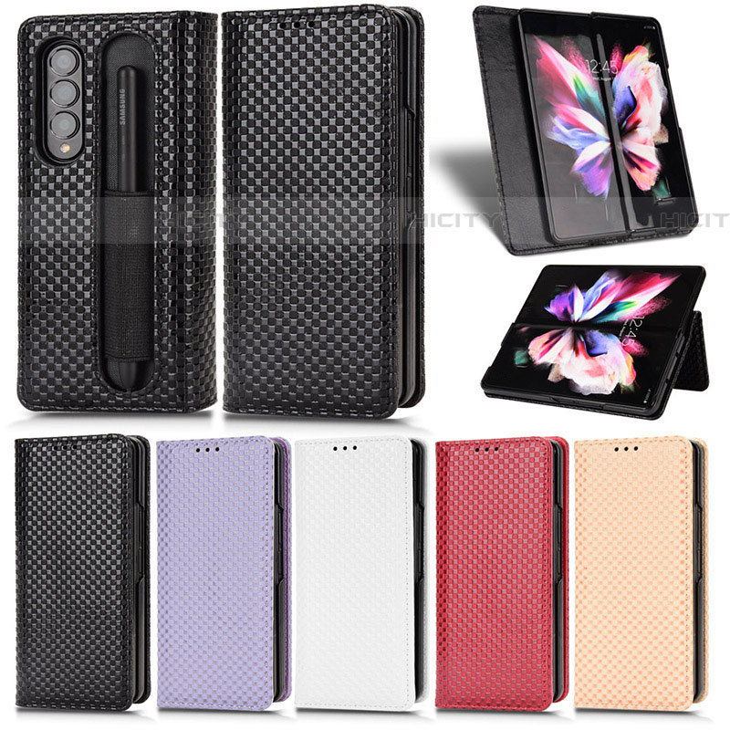 Custodia Portafoglio In Pelle Cover con Supporto C03X per Samsung Galaxy Z Fold4 5G