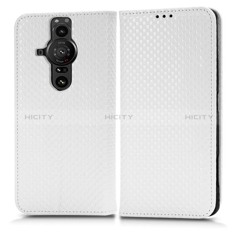 Custodia Portafoglio In Pelle Cover con Supporto C03X per Sony Xperia PRO-I