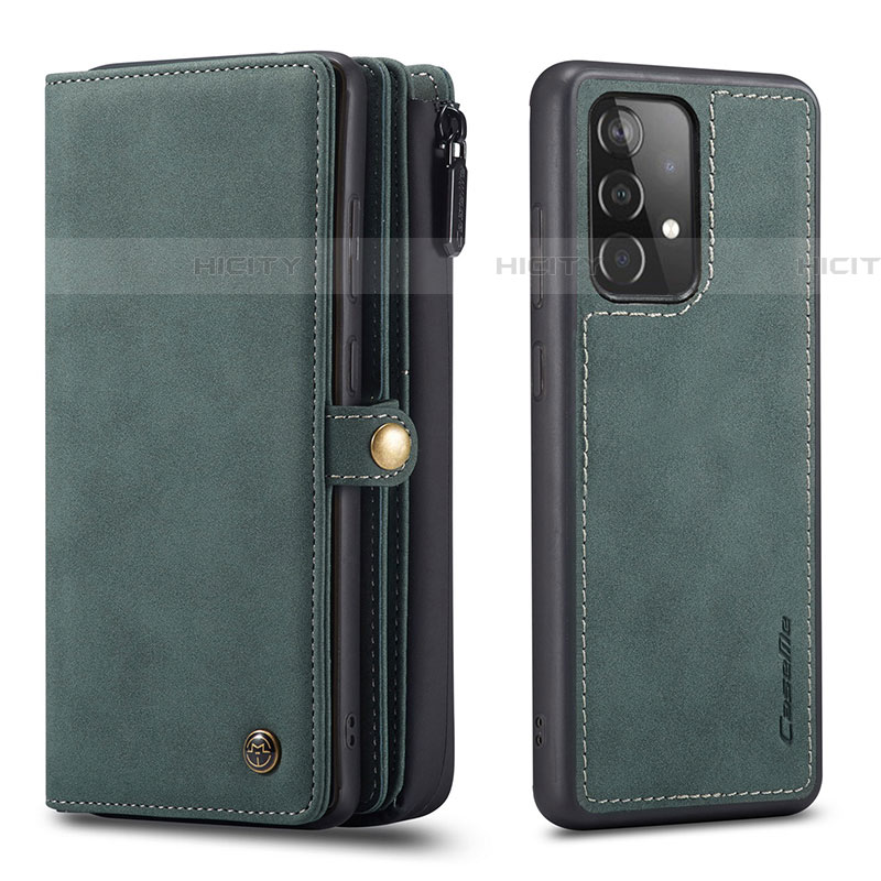 Custodia Portafoglio In Pelle Cover con Supporto C04S per Samsung Galaxy A52 5G Verde