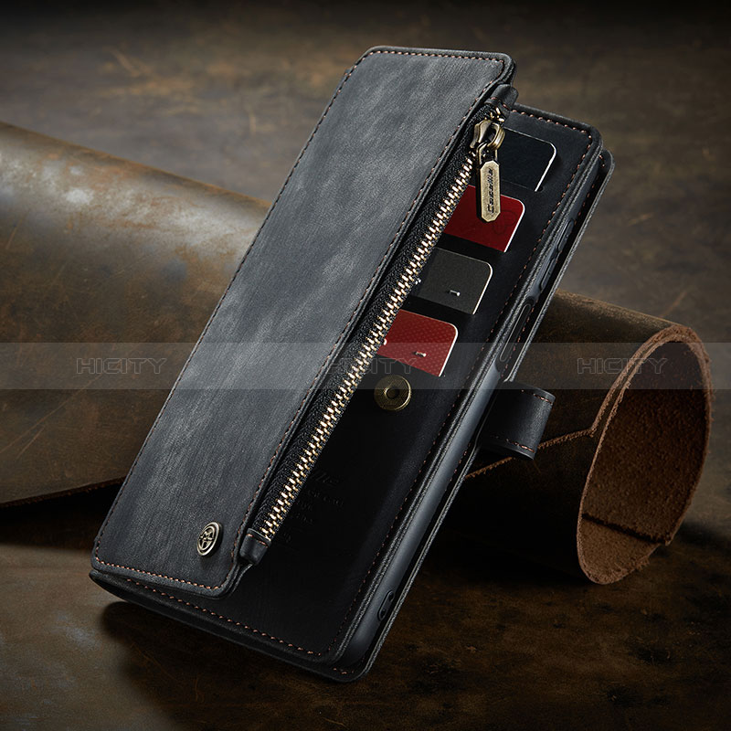Custodia Portafoglio In Pelle Cover con Supporto C04S per Xiaomi Redmi Note 10 Pro Max Nero