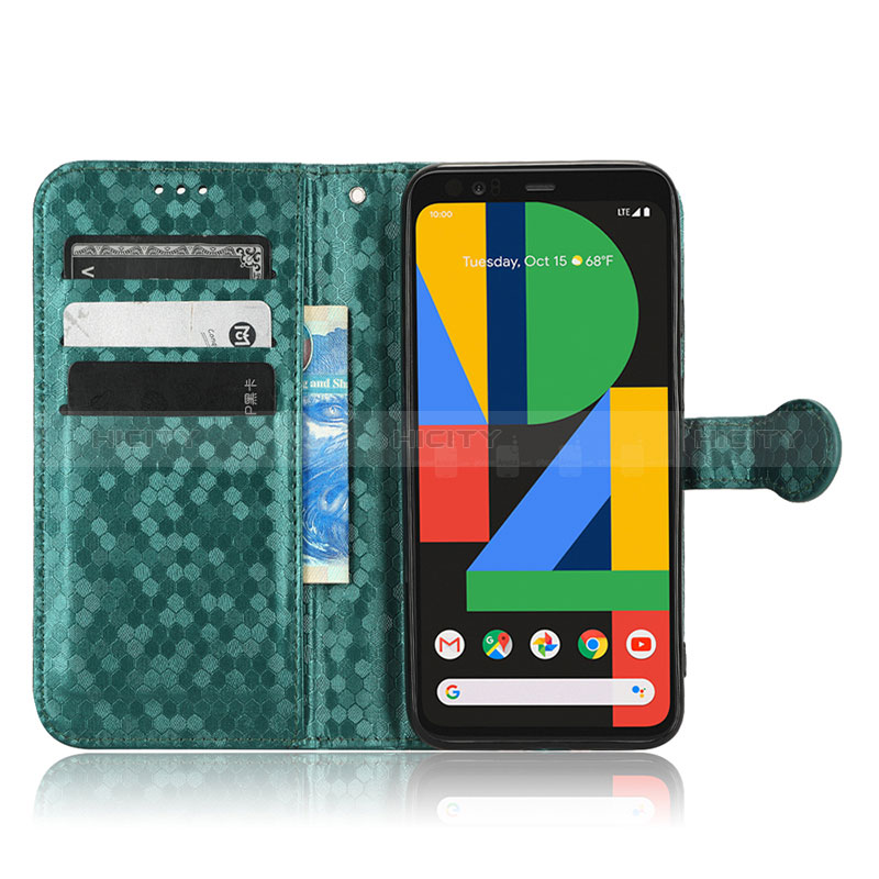 Custodia Portafoglio In Pelle Cover con Supporto C04X per Google Pixel 4