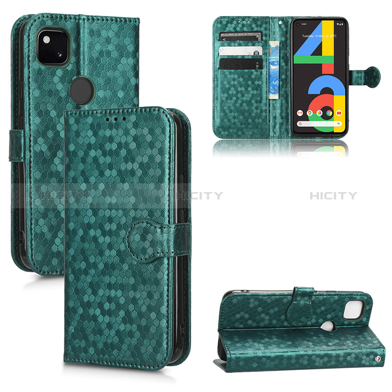 Custodia Portafoglio In Pelle Cover con Supporto C04X per Google Pixel 4a