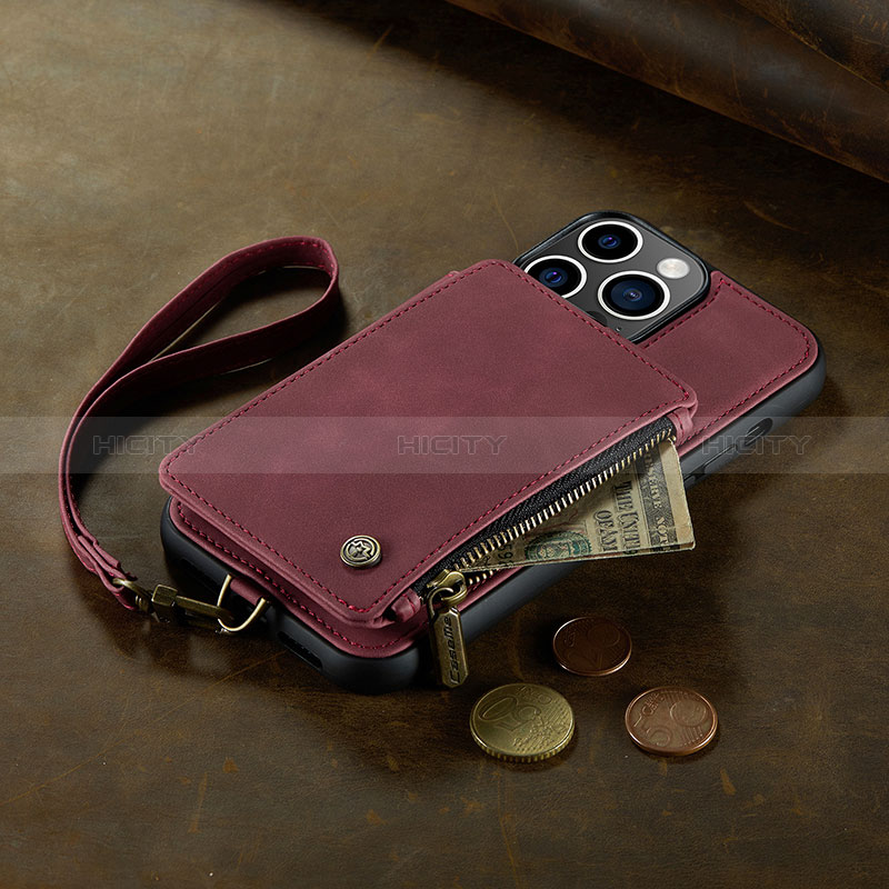 Custodia Portafoglio In Pelle Cover con Supporto C05S per Apple iPhone 14 Pro Max