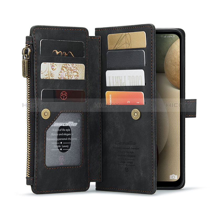 Custodia Portafoglio In Pelle Cover con Supporto C05S per Samsung Galaxy A12 5G