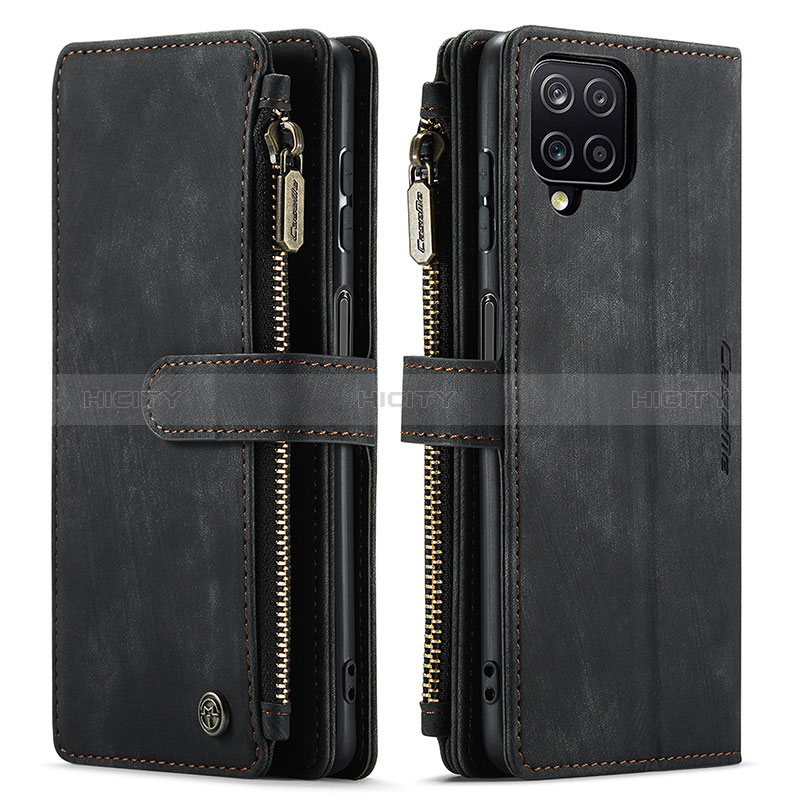 Custodia Portafoglio In Pelle Cover con Supporto C05S per Samsung Galaxy F12 Nero