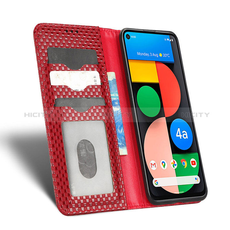 Custodia Portafoglio In Pelle Cover con Supporto C06X per Google Pixel 4a 5G