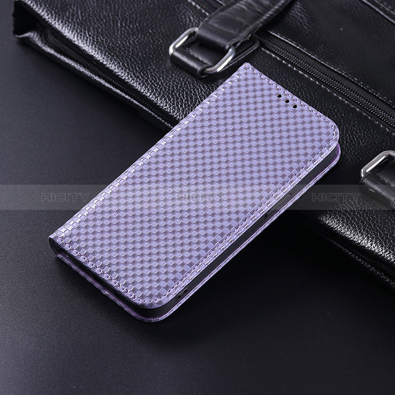 Custodia Portafoglio In Pelle Cover con Supporto C06X per Google Pixel 4a 5G Viola