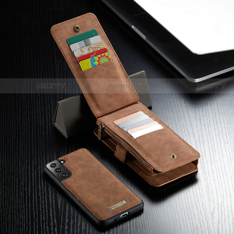 Custodia Portafoglio In Pelle Cover con Supporto C12S per Samsung Galaxy S21 Plus 5G