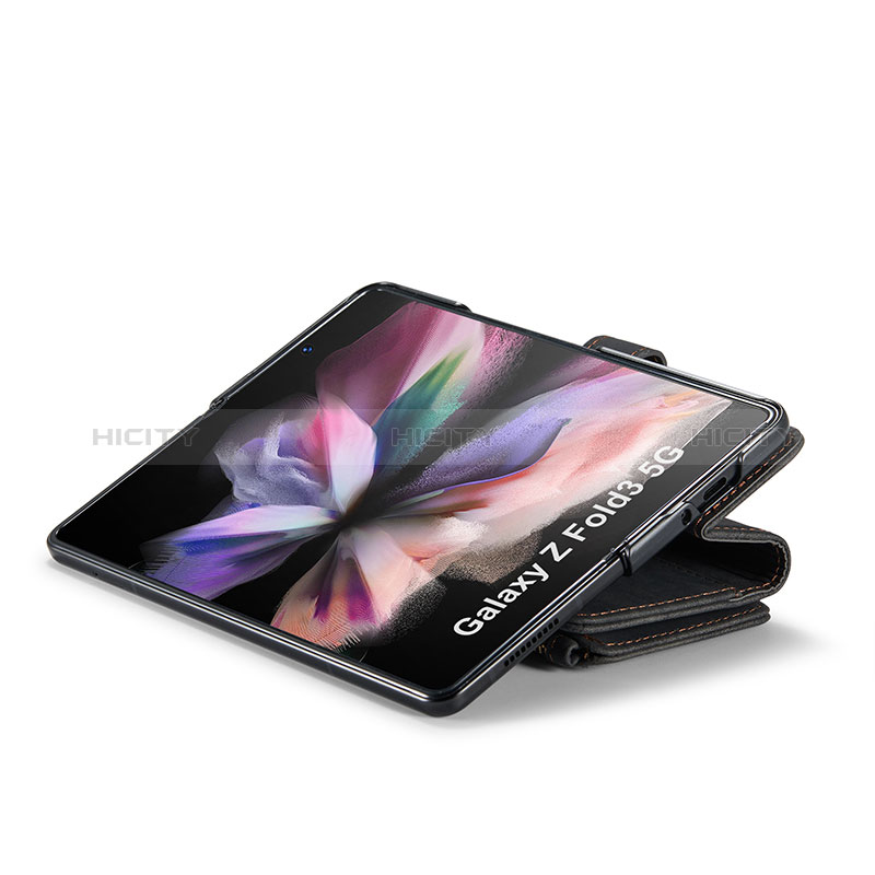 Custodia Portafoglio In Pelle Cover con Supporto CS1 per Samsung Galaxy Z Fold3 5G
