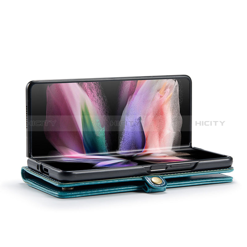 Custodia Portafoglio In Pelle Cover con Supporto CS2 per Samsung Galaxy Z Fold3 5G