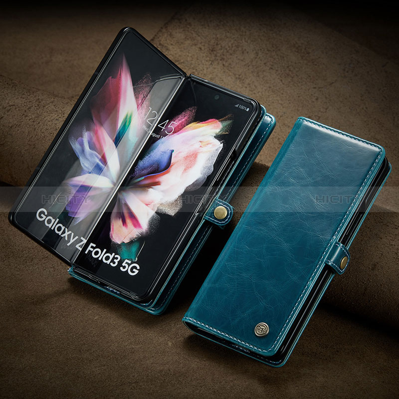 Custodia Portafoglio In Pelle Cover con Supporto CS3 per Samsung Galaxy Z Fold3 5G