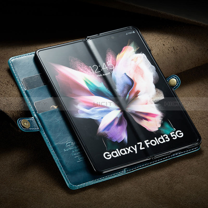 Custodia Portafoglio In Pelle Cover con Supporto CS3 per Samsung Galaxy Z Fold3 5G