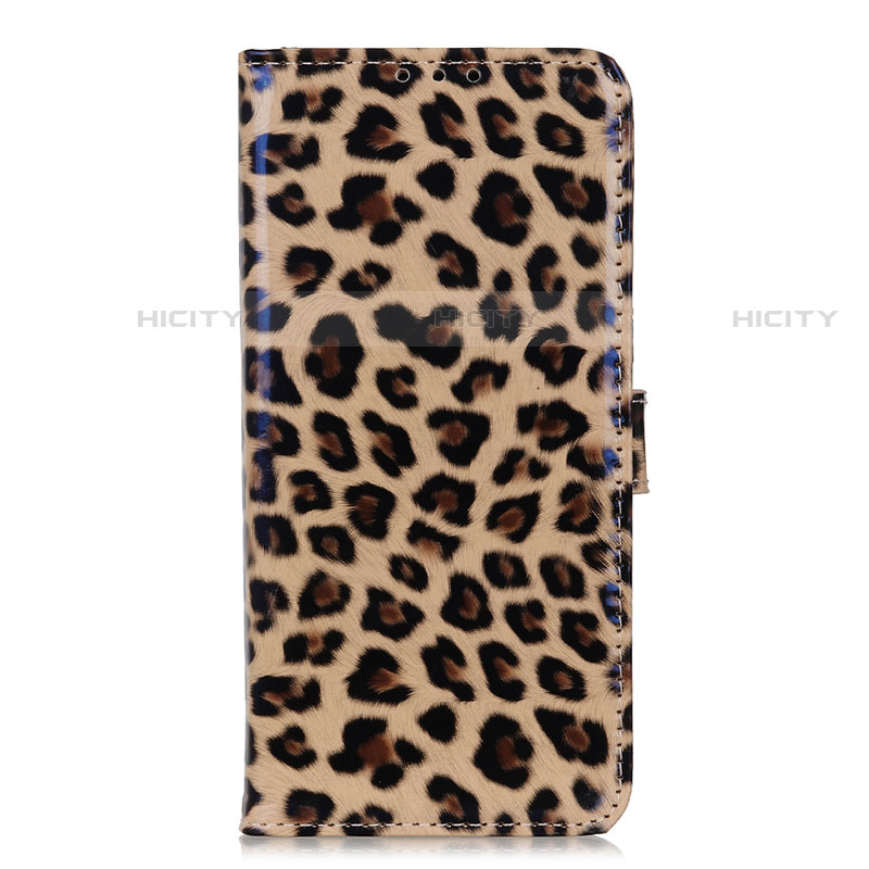 Custodia Portafoglio In Pelle Cover con Supporto D01Y per Motorola Moto Edge S30 5G Marrone