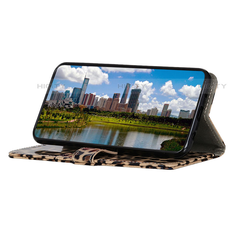 Custodia Portafoglio In Pelle Cover con Supporto D01Y per Motorola Moto Edge S30 5G Marrone