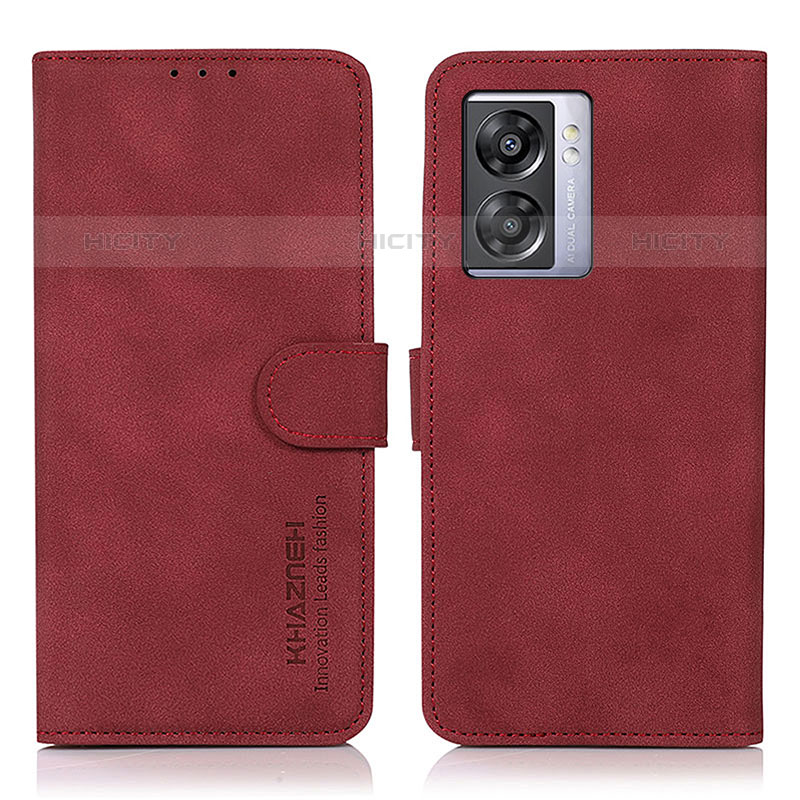 Custodia Portafoglio In Pelle Cover con Supporto D01Y per OnePlus Nord N300 5G Rosso