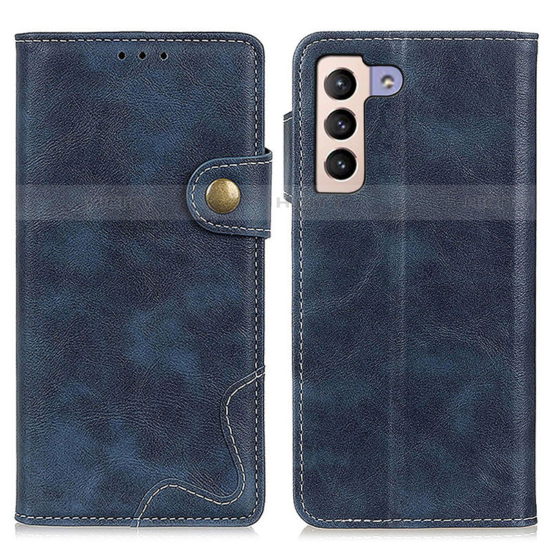 Custodia Portafoglio In Pelle Cover con Supporto D01Y per Samsung Galaxy S21 5G Blu