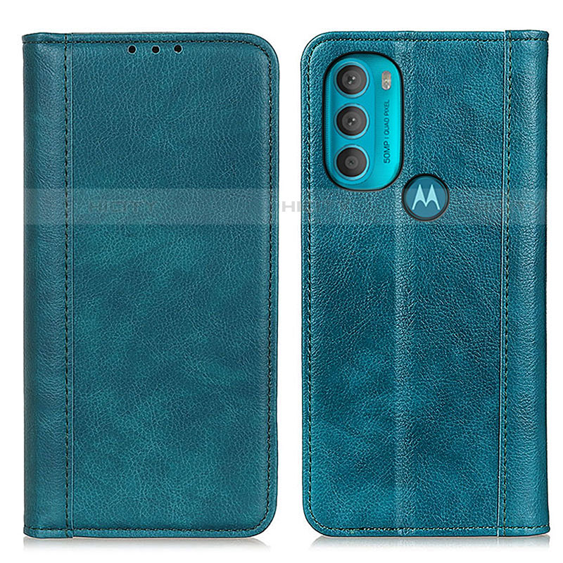 Custodia Portafoglio In Pelle Cover con Supporto D03Y per Motorola Moto G71 5G Verde