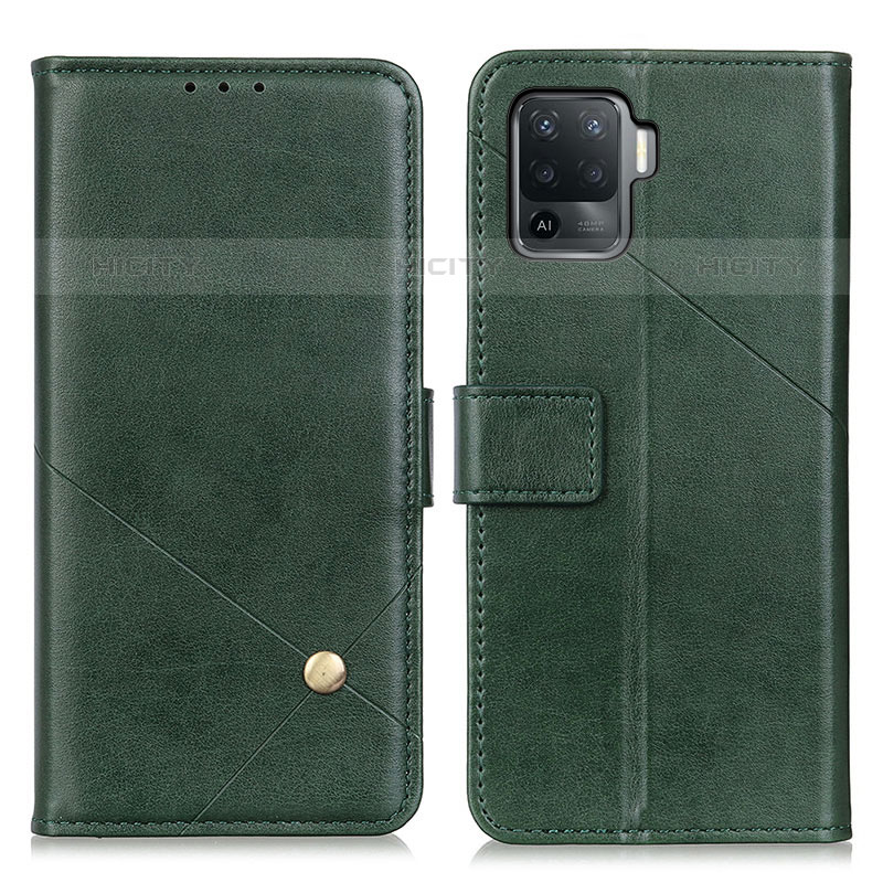 Custodia Portafoglio In Pelle Cover con Supporto D04Y per Oppo A94 4G Verde