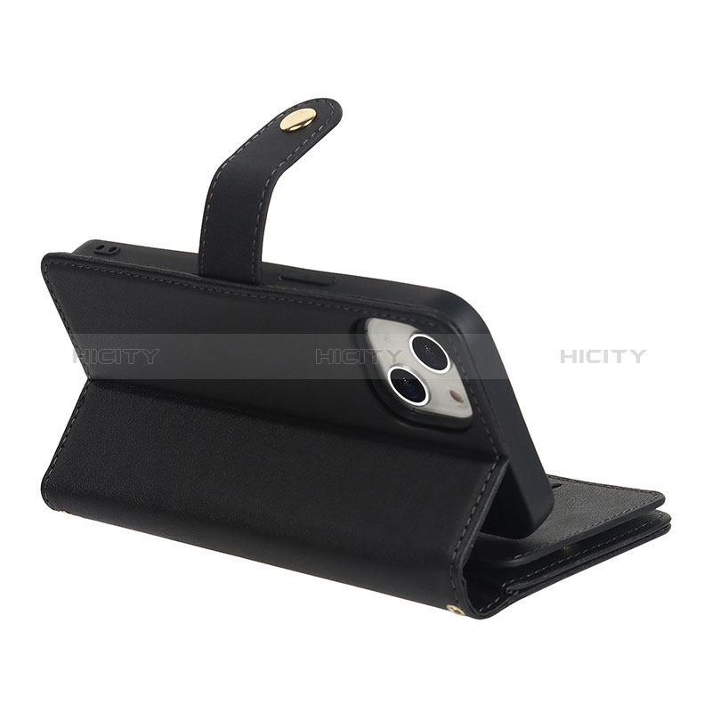 Custodia Portafoglio In Pelle Cover con Supporto D06T per Apple iPhone 13