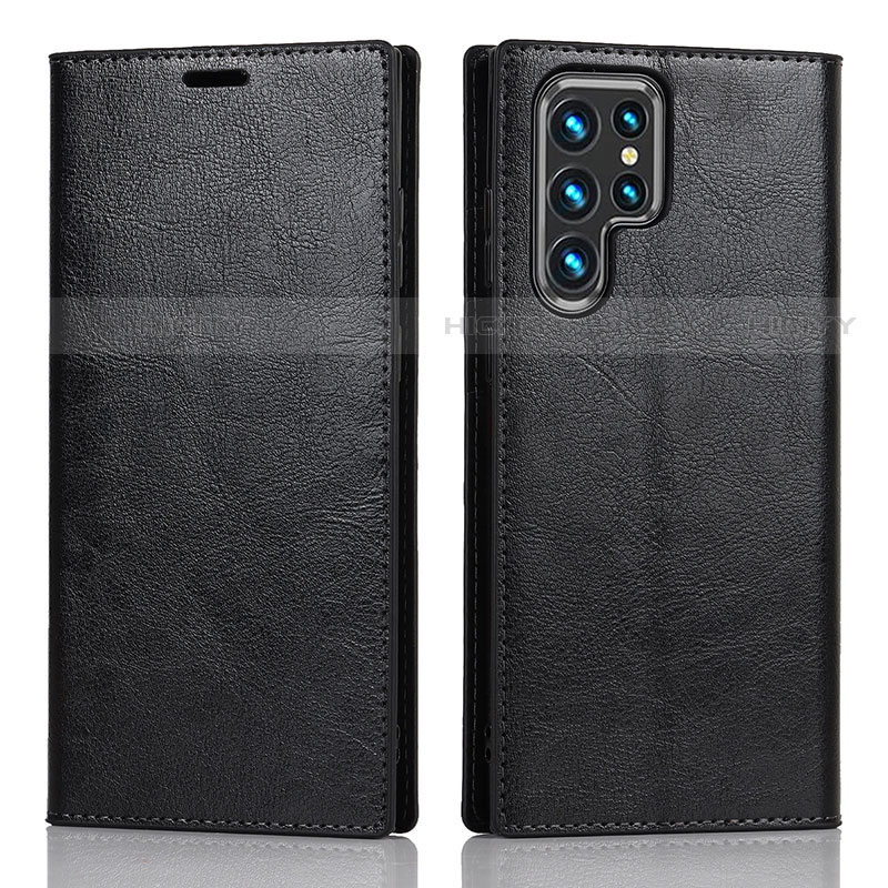 Custodia Portafoglio In Pelle Cover con Supporto D07T per Samsung Galaxy S22 Ultra 5G