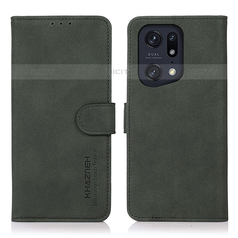 Custodia Portafoglio In Pelle Cover con Supporto D08Y per Oppo Find X5 Pro 5G