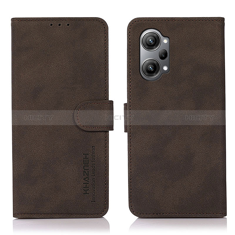 Custodia Portafoglio In Pelle Cover con Supporto D08Y per Oppo K10 Pro 5G Marrone