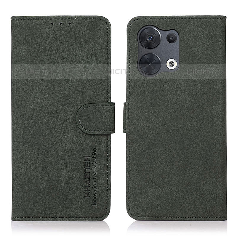 Custodia Portafoglio In Pelle Cover con Supporto D08Y per Oppo Reno8 Pro+ Plus 5G Verde