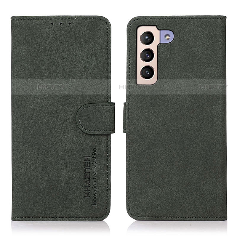Custodia Portafoglio In Pelle Cover con Supporto D08Y per Samsung Galaxy S21 5G Verde