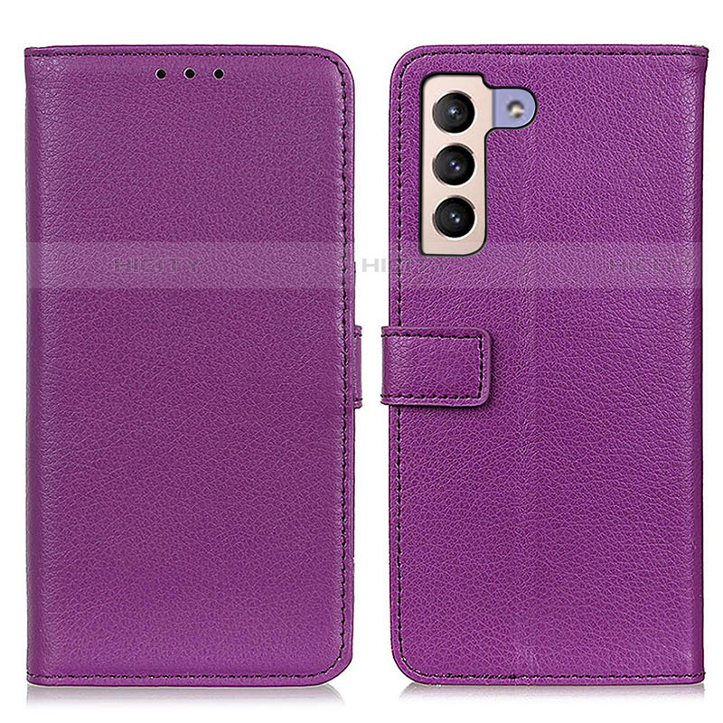 Custodia Portafoglio In Pelle Cover con Supporto D09Y per Samsung Galaxy S21 FE 5G Viola