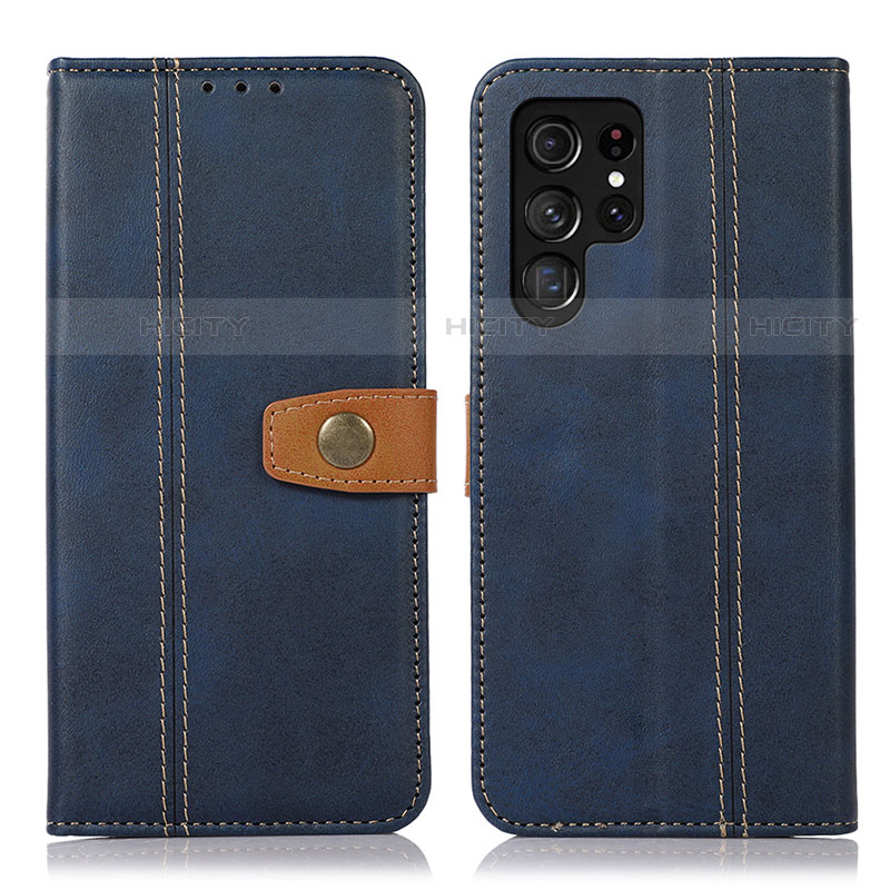 Custodia Portafoglio In Pelle Cover con Supporto D11T per Samsung Galaxy S21 Ultra 5G Blu