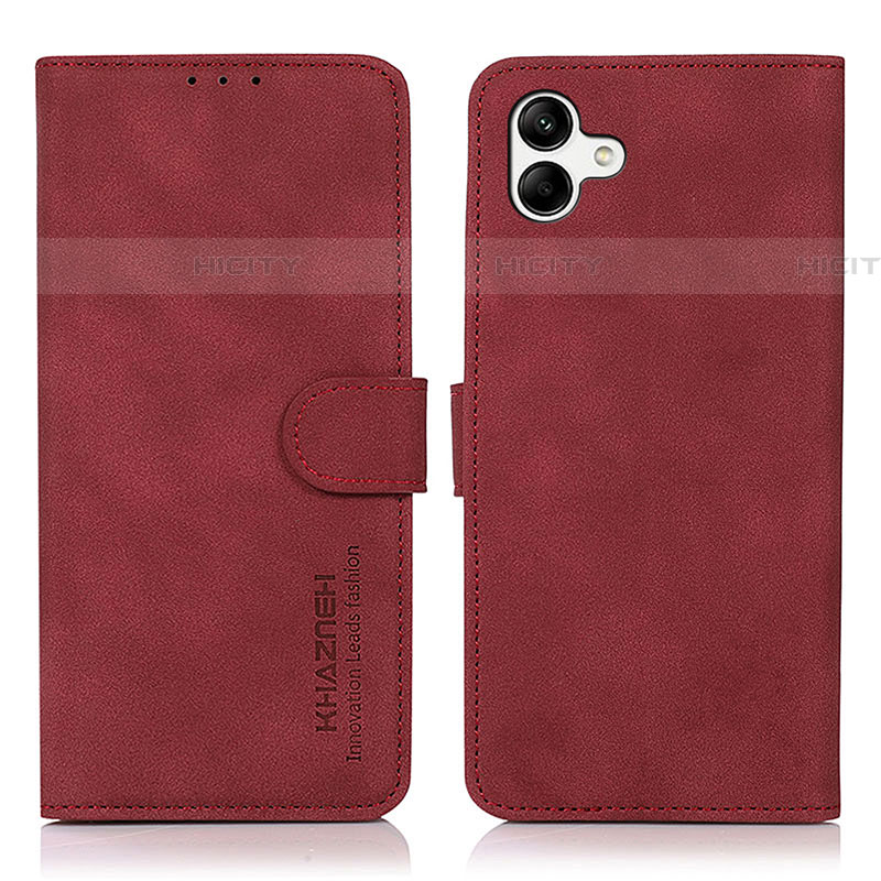 Custodia Portafoglio In Pelle Cover con Supporto D11Y per Samsung Galaxy A04E Rosso
