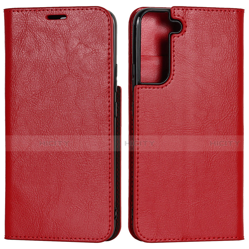 Custodia Portafoglio In Pelle Cover con Supporto D13T per Samsung Galaxy S21 5G Rosso