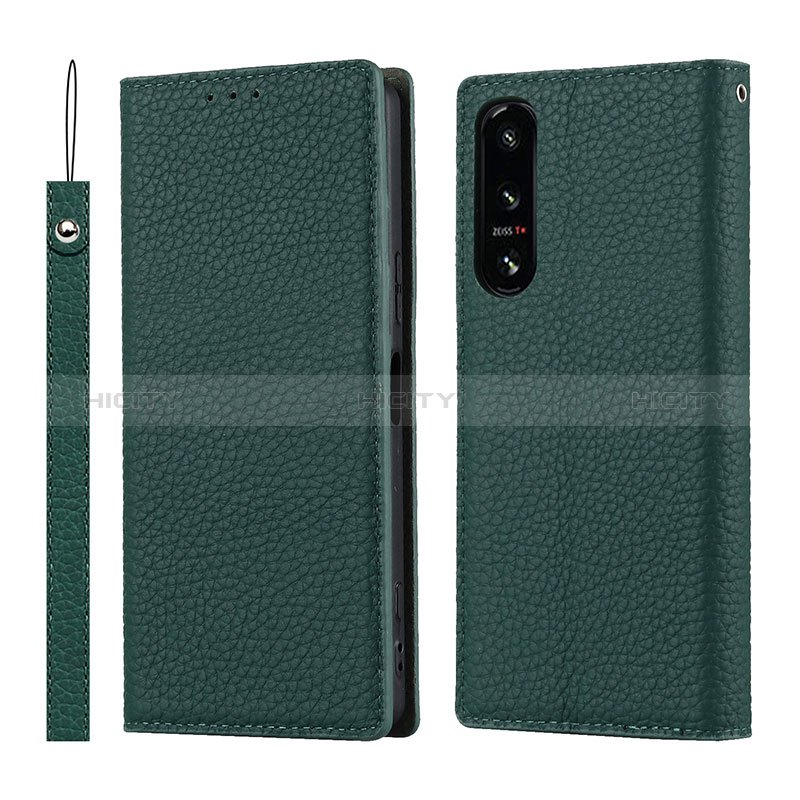 Custodia Portafoglio In Pelle Cover con Supporto DT2 per Sony Xperia 5 IV