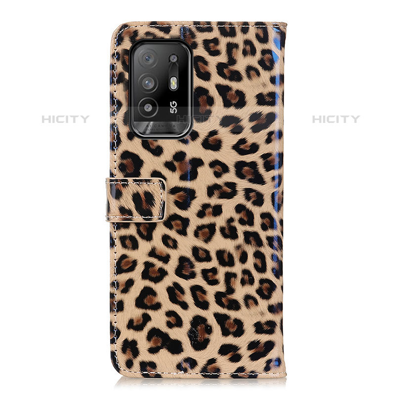 Custodia Portafoglio In Pelle Cover con Supporto DY01 per Oppo A94 5G Marrone