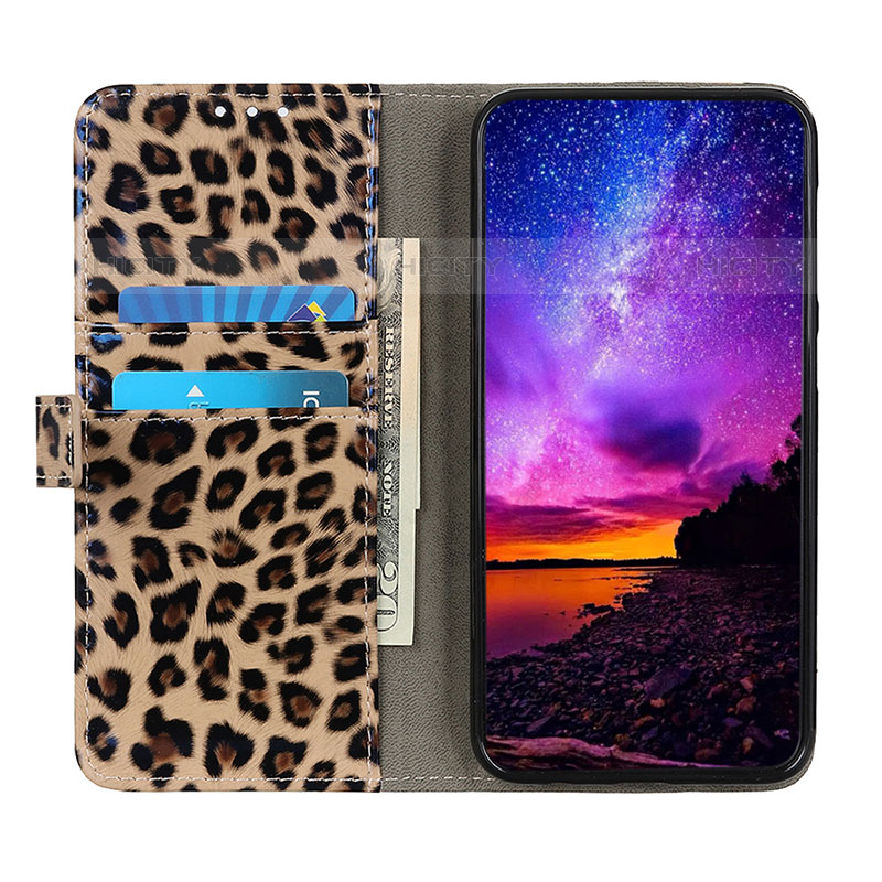 Custodia Portafoglio In Pelle Cover con Supporto DY01 per Oppo F19 Pro+ Plus 5G Marrone