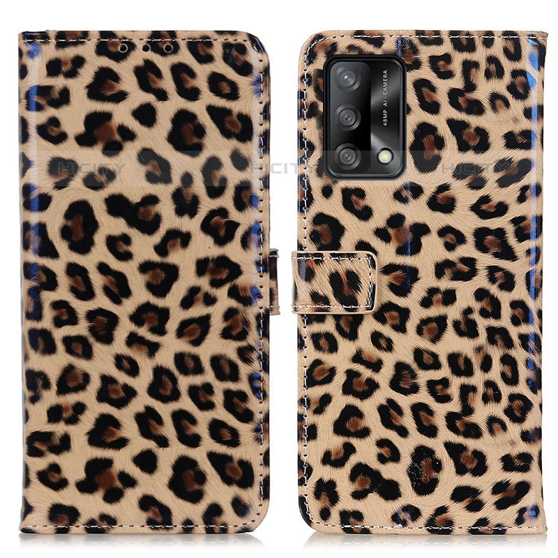 Custodia Portafoglio In Pelle Cover con Supporto DY01 per Oppo Reno6 Lite Marrone