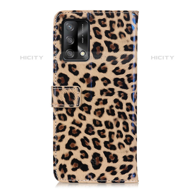 Custodia Portafoglio In Pelle Cover con Supporto DY01 per Oppo Reno6 Lite Marrone