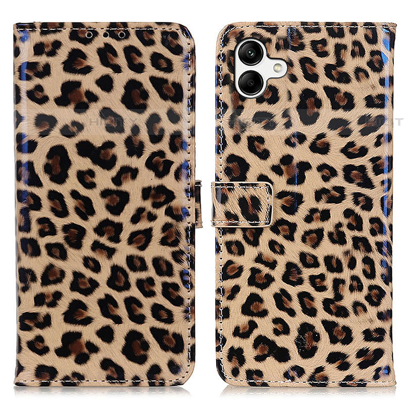 Custodia Portafoglio In Pelle Cover con Supporto DY01 per Samsung Galaxy A04E Marrone