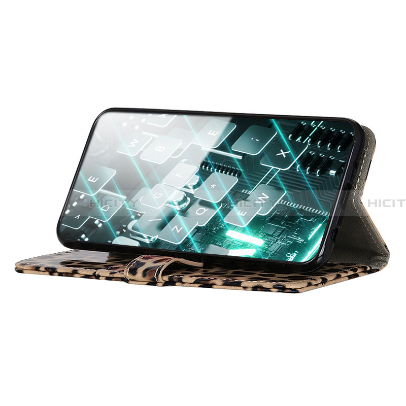 Custodia Portafoglio In Pelle Cover con Supporto DY01 per Samsung Galaxy A23 5G SC-56C Marrone
