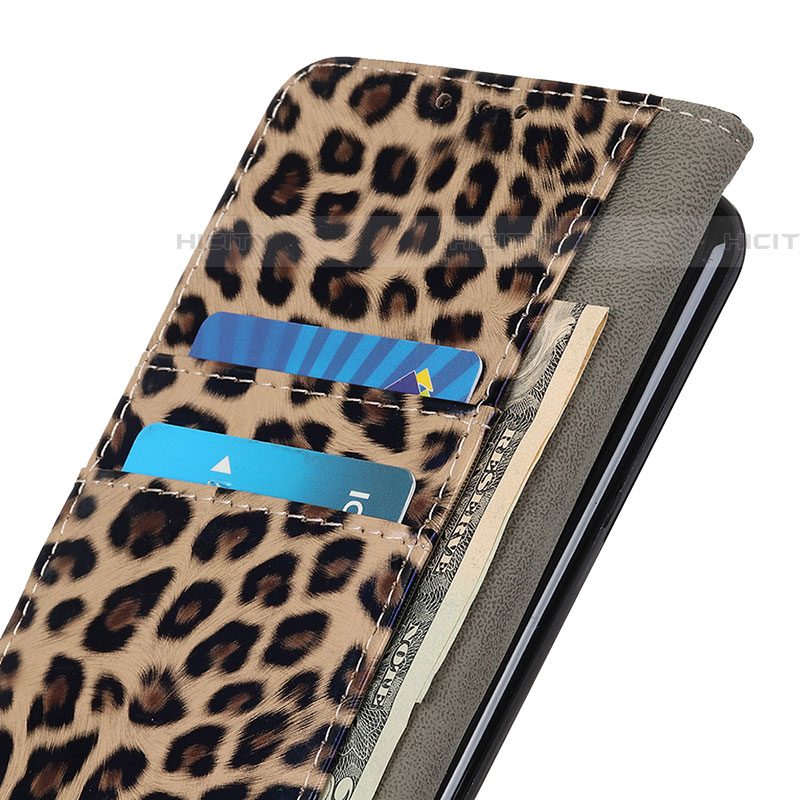 Custodia Portafoglio In Pelle Cover con Supporto DY01 per Samsung Galaxy F04 Marrone