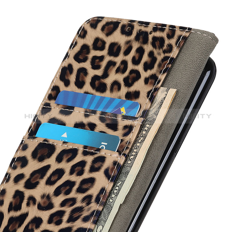 Custodia Portafoglio In Pelle Cover con Supporto DY01 per Samsung Galaxy M04 Marrone