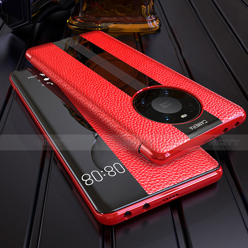 Custodia Portafoglio In Pelle Cover con Supporto F05 per Huawei Mate 40E Pro 5G Rosso