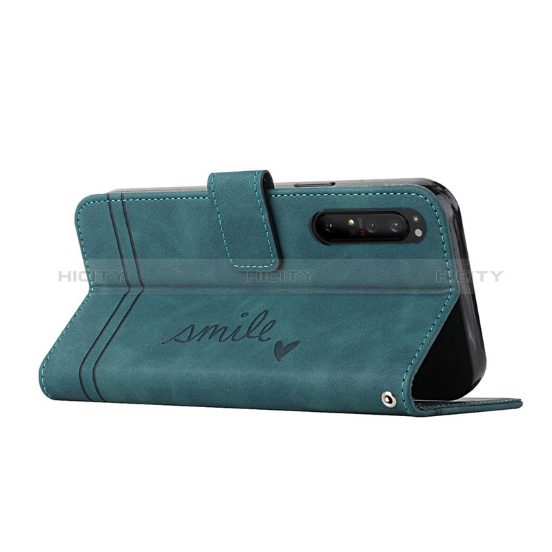 Custodia Portafoglio In Pelle Cover con Supporto H01X per Sony Xperia 1 II